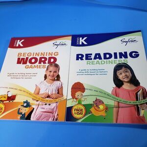 Sylvan Kindergaten Preschool Workbooks Word Game Reading Readiness PB Homeschool
